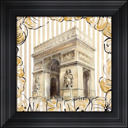 Framed Golden Paris II Print