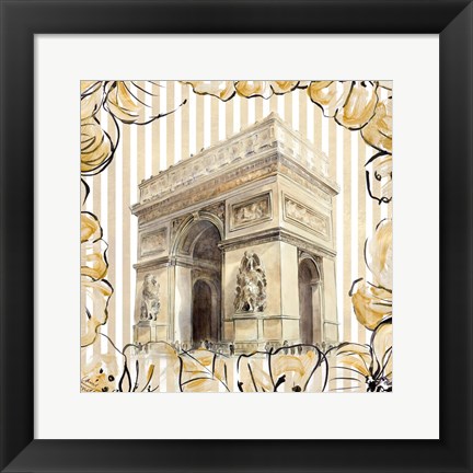 Framed Golden Paris II Print