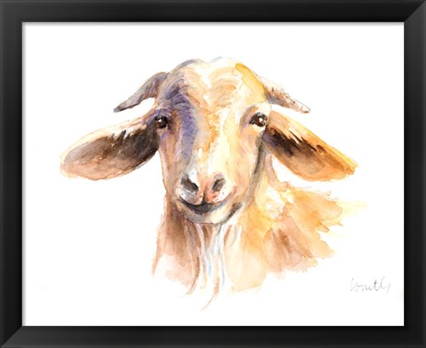 Framed Morning Goat Print