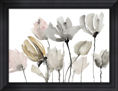 Framed Follow Your Dreams Floral Horizontal Print