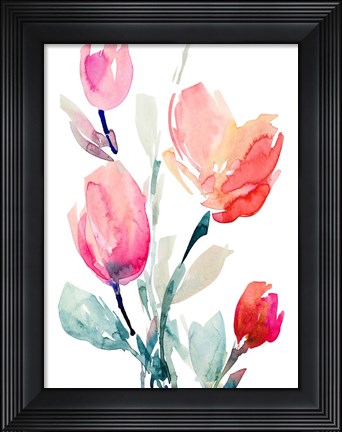 Framed Happy Tulips II Print