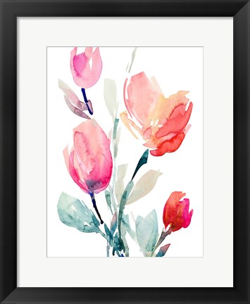 Framed Happy Tulips II Print