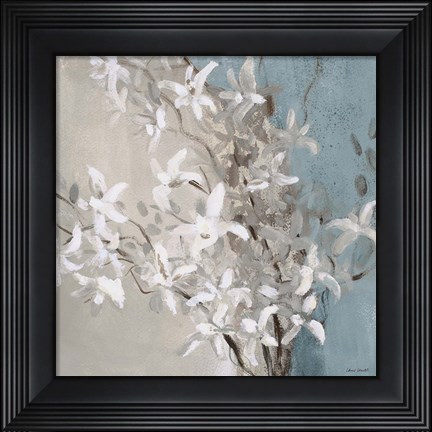 Framed Misty Orchids (Blue) I Print