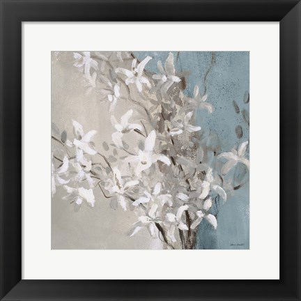 Framed Misty Orchids (Blue) I Print