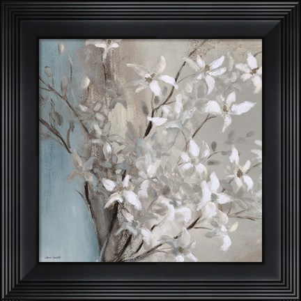 Framed Misty Orchids (Blue) II Print