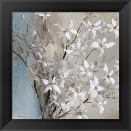 Framed Misty Orchids (Blue) II Print