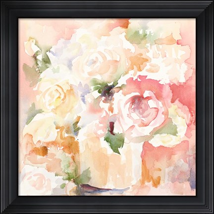 Framed Cascading Blooms I Print