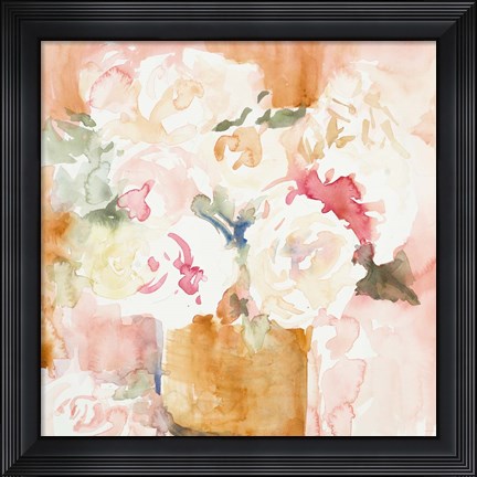 Framed Cascading Blooms II Print