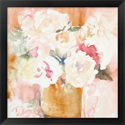 Framed Cascading Blooms II Print