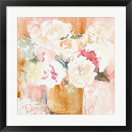 Framed Cascading Blooms II Print