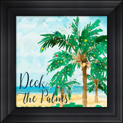 Framed Deck the Palms Print