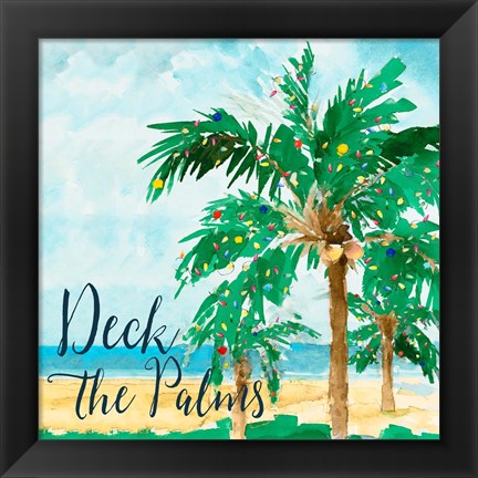 Framed Deck the Palms Print