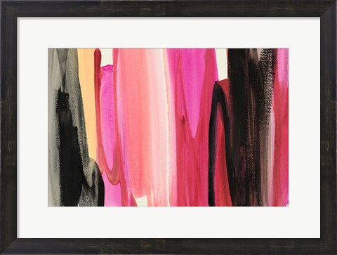 Framed Linear Rainbow I Print