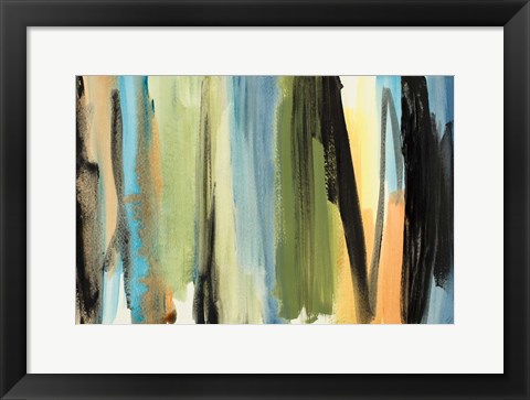 Framed Linear Rainbow II Print