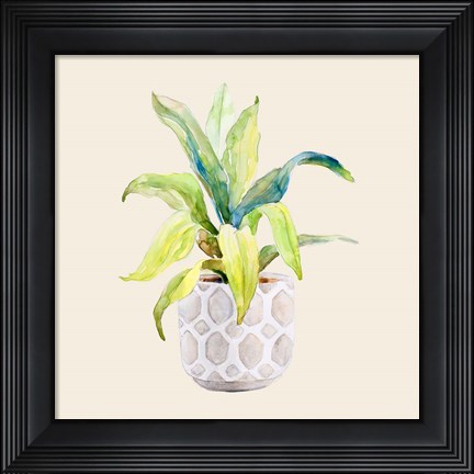 Framed Decorative Potted Plant I Print