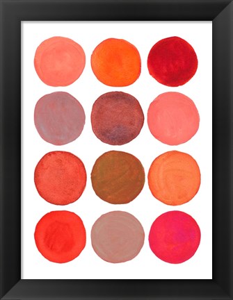 Framed Circle Around in Coral Print