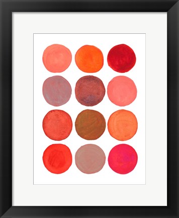 Framed Circle Around in Coral Print