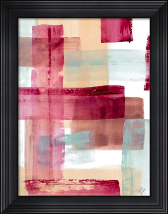 Framed Rose and Peach I Print