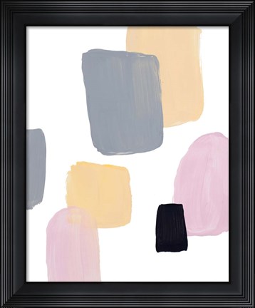 Framed Floating Shapes II Print