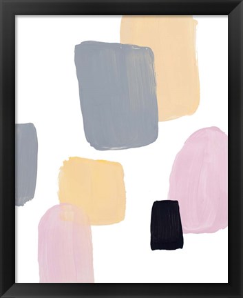 Framed Floating Shapes II Print