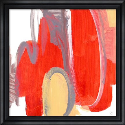 Framed Catching the Tempo Orange I Print