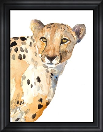 Framed Standing Cheetah Print