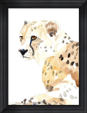 Framed Seated Cheetah Print