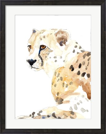 Framed Seated Cheetah Print