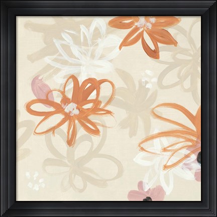 Framed Flowery Thoughts II Print