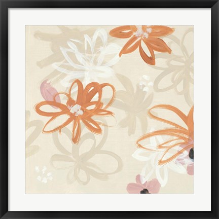 Framed Flowery Thoughts II Print