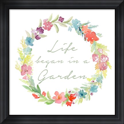 Framed Life began in a Garden Print