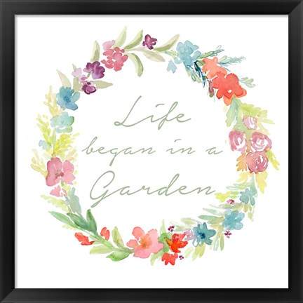Framed Life began in a Garden Print