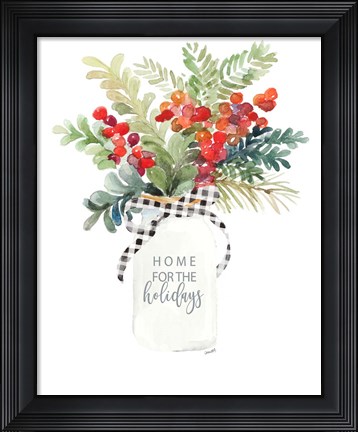 Framed Mason Jar for Christmas Print