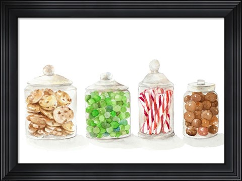 Framed Holiday Candy I Print