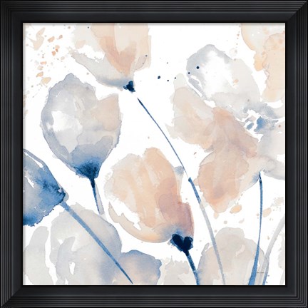 Framed Neutral Flower II Print