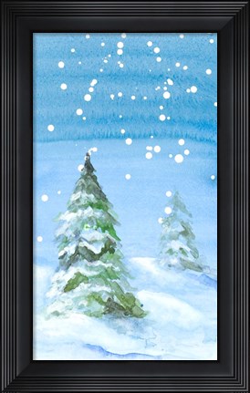 Framed Snowy Pines Print