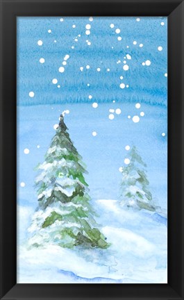 Framed Snowy Pines Print