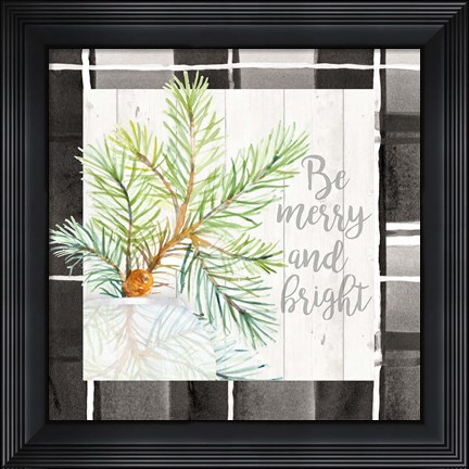 Framed Be Merry and Bright Print