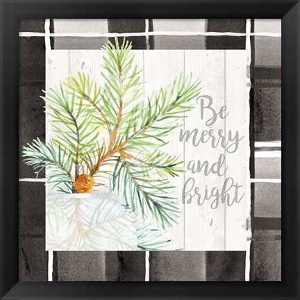 Framed Be Merry and Bright Print