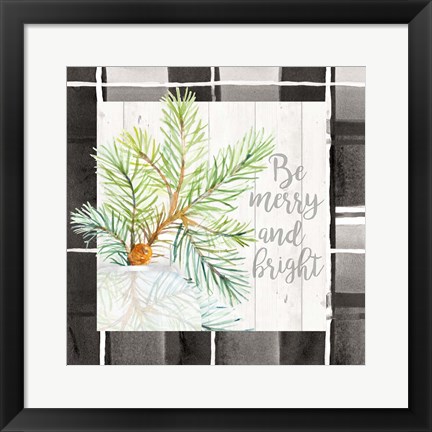 Framed Be Merry and Bright Print