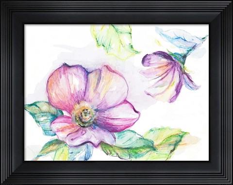 Framed Light and Breezy Florals I Print