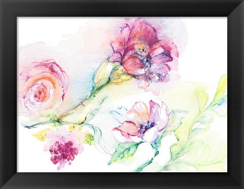 Framed Light and Breezy Florals II Print