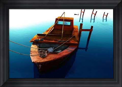 Framed Boat III Print