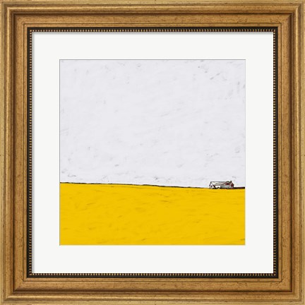 Framed Barn in the Distance Print
