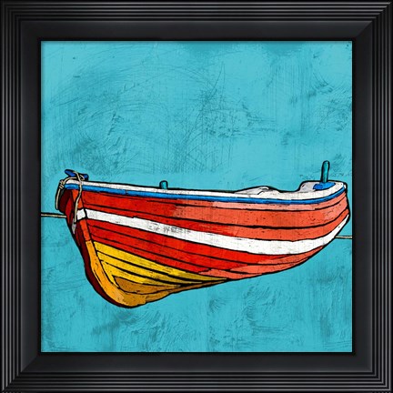 Framed Little Red Rowboat Print