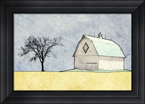 Framed Daytime Farm Scene Print