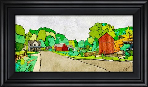 Framed Sunny Side of Town Print