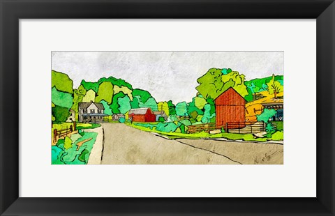 Framed Sunny Side of Town Print