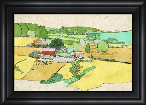 Framed Large Farm Print