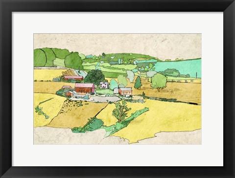 Framed Large Farm Print